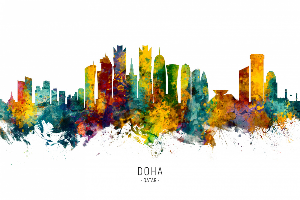 Doha Qatar Skyline von Michael Tompsett