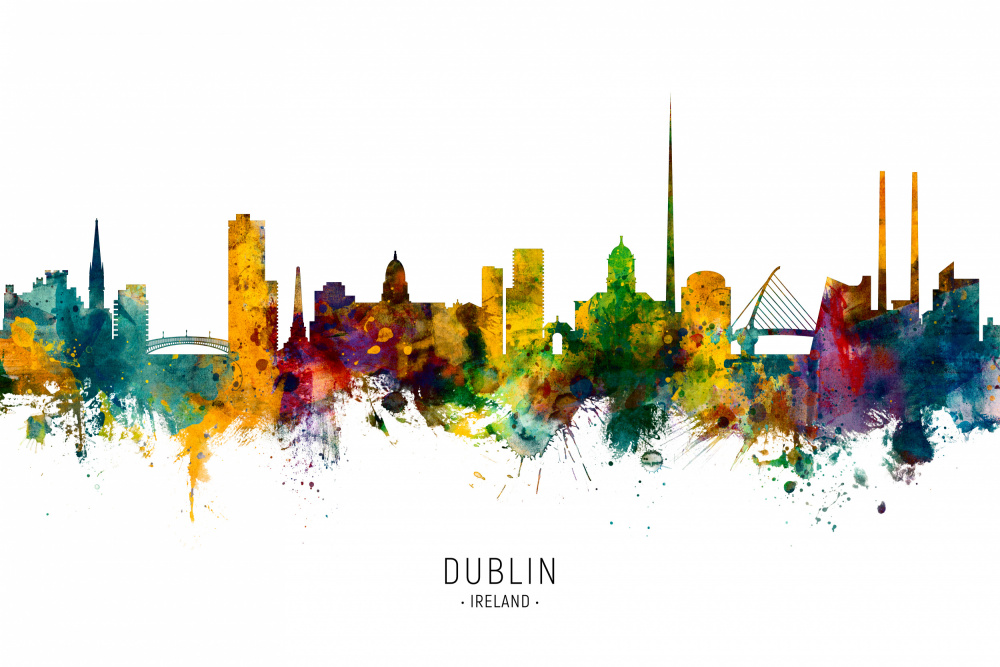 Dublin Ireland Skyline von Michael Tompsett