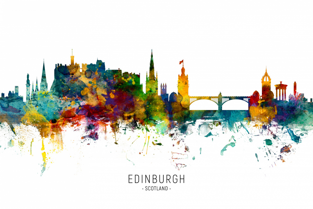 Edinburgh Scotland Skyline von Michael Tompsett