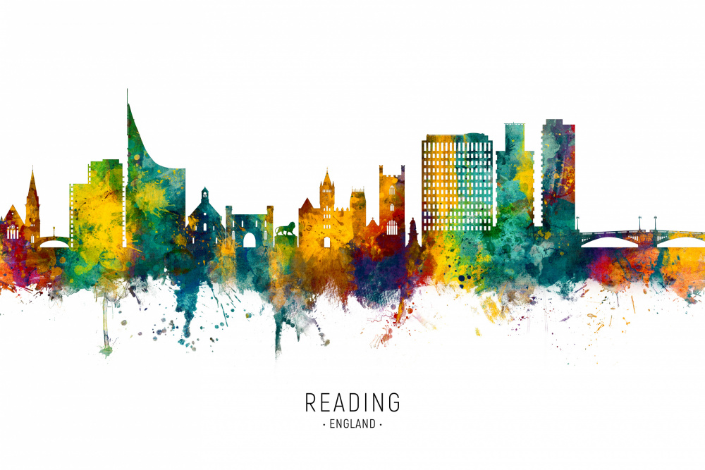 Reading England Skyline von Michael Tompsett