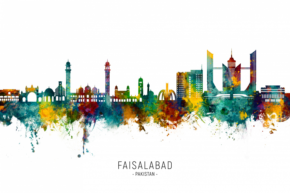 Faisalabad Pakistan Skyline von Michael Tompsett