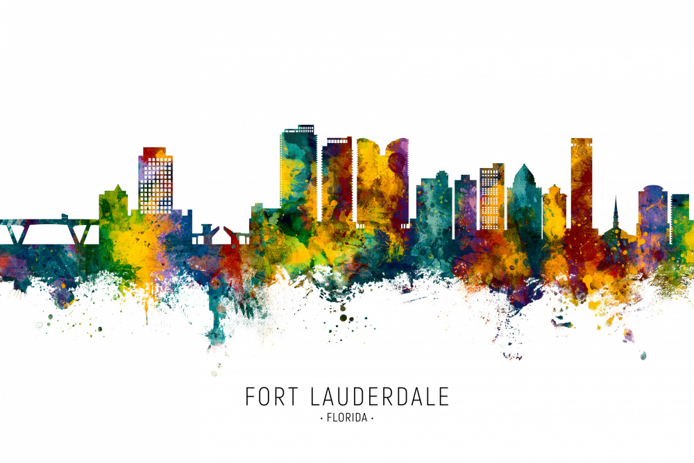 Fort Lauderdale Florida Skyline von Michael Tompsett