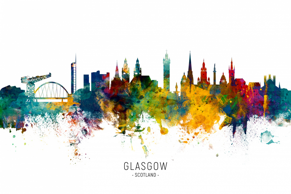 Glasgow Scotland Skyline von Michael Tompsett