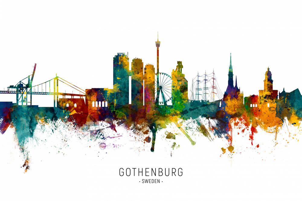 Gothenburg Sweden Skyline von Michael Tompsett