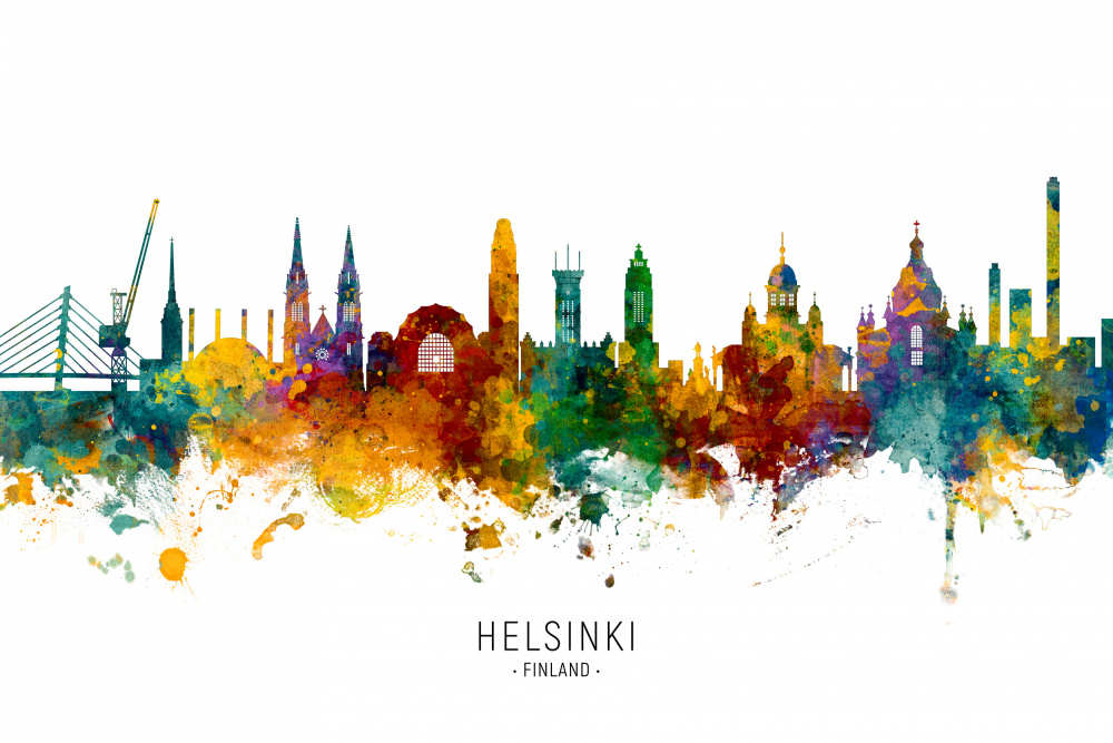 Helsinki Finland Skyline von Michael Tompsett