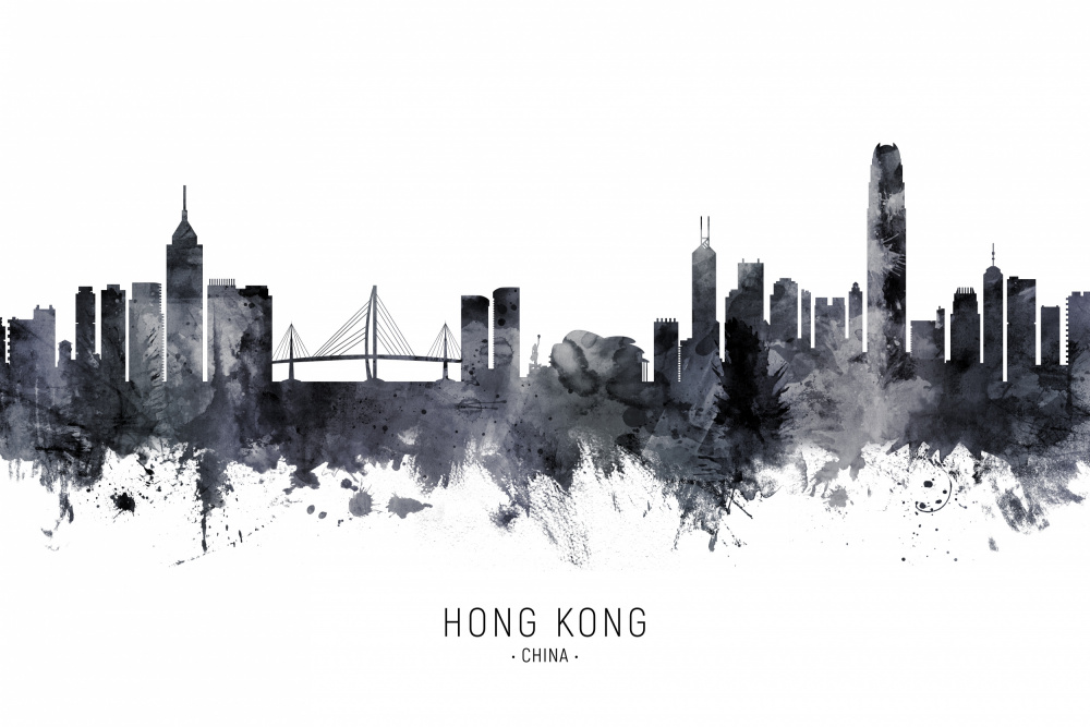 Hong Kong China Skyline von Michael Tompsett