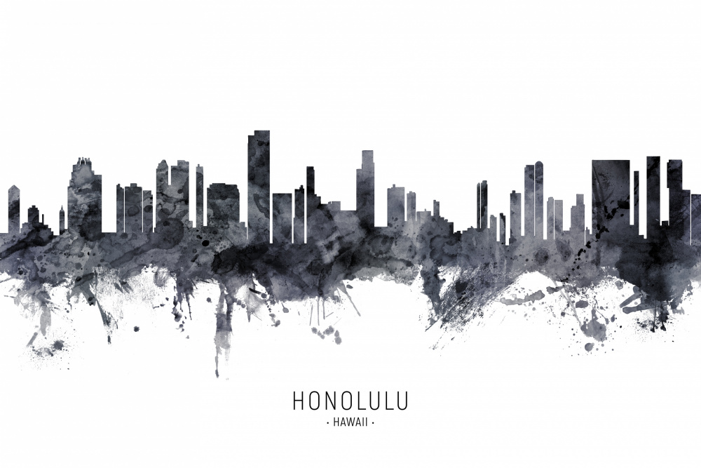 Honolulu Hawaii Skyline von Michael Tompsett