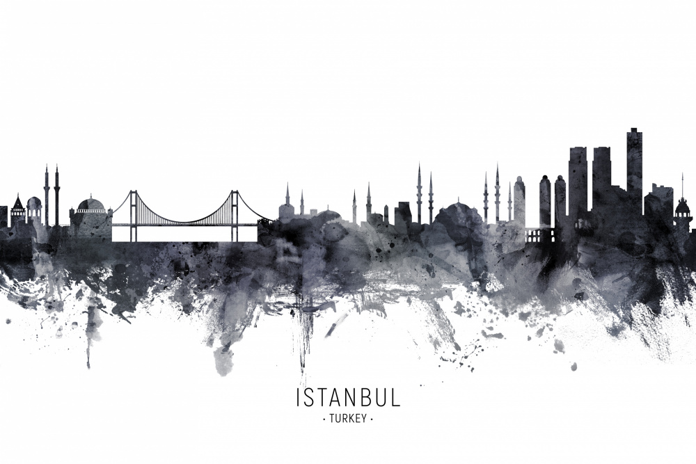 Istanbul Turkey Skyline von Michael Tompsett