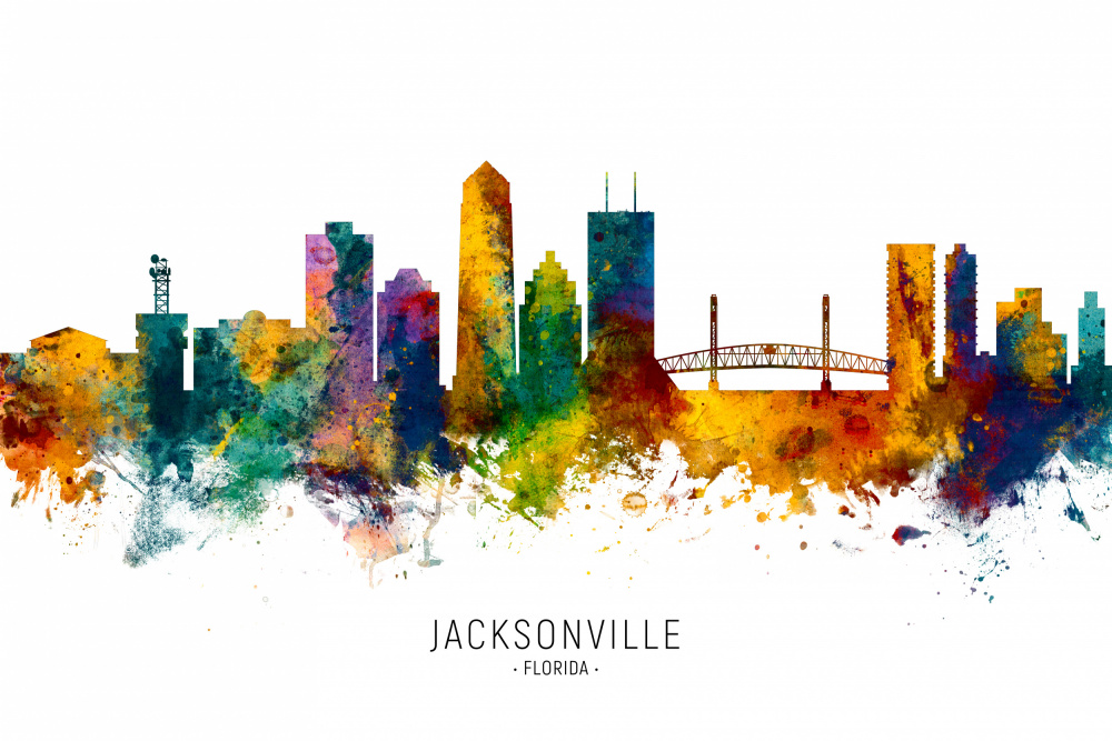 Jacksonville Florida Skyline von Michael Tompsett