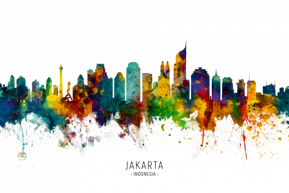 Jakarta Skyline Indonesia von Michael Tompsett