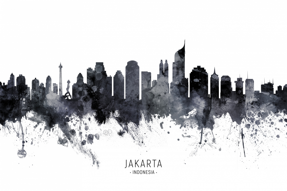 Jakarta Skyline Indonesia von Michael Tompsett