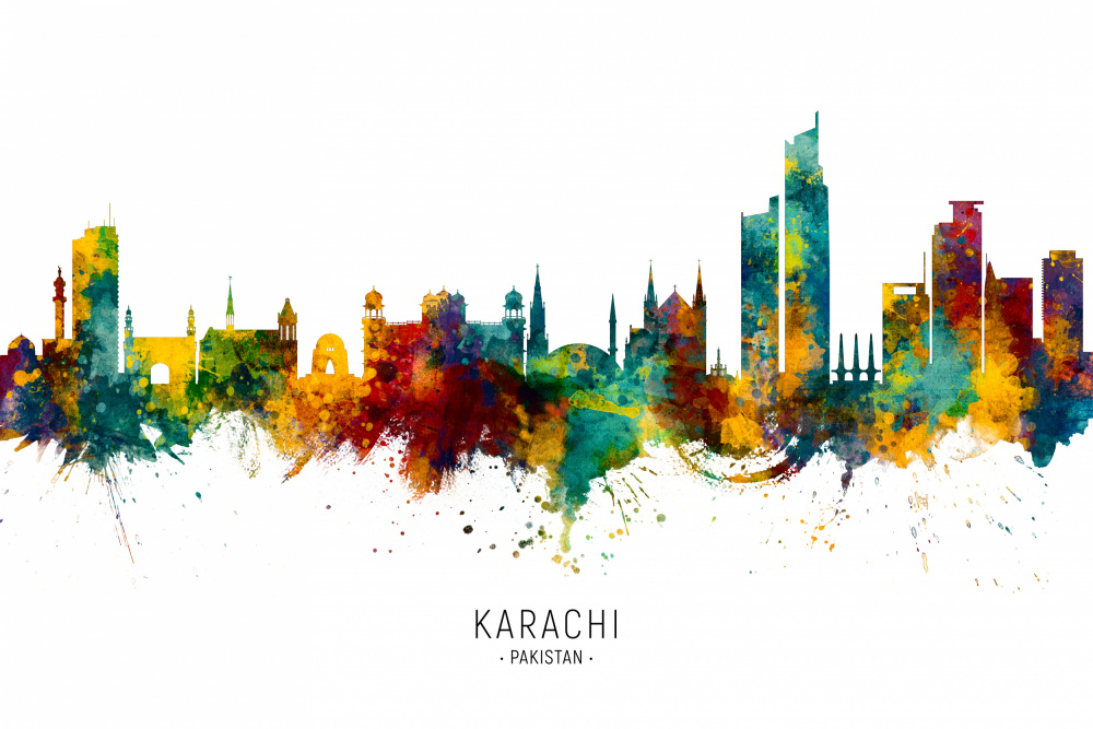 Karachi Pakistan Skyline von Michael Tompsett