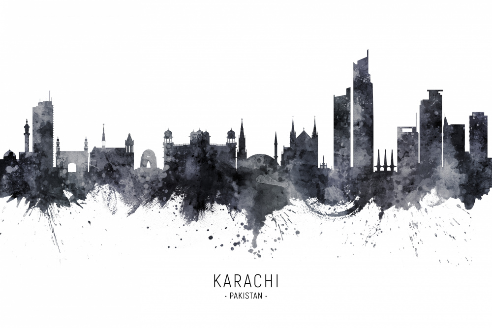 Karachi Pakistan Skyline von Michael Tompsett