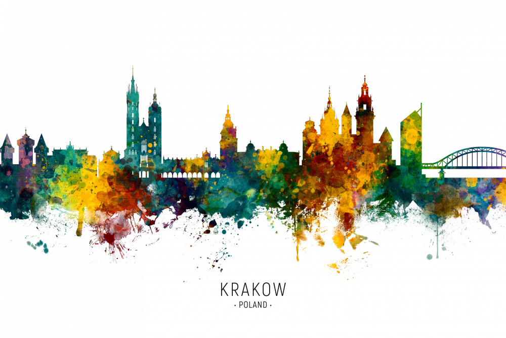 Krakow Poland Skyline von Michael Tompsett