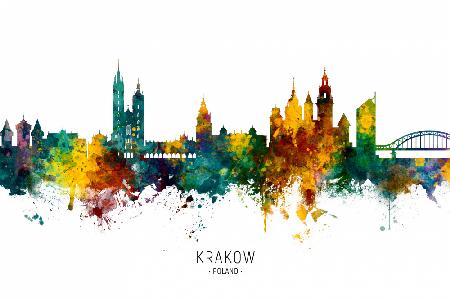 Krakow Poland Skyline