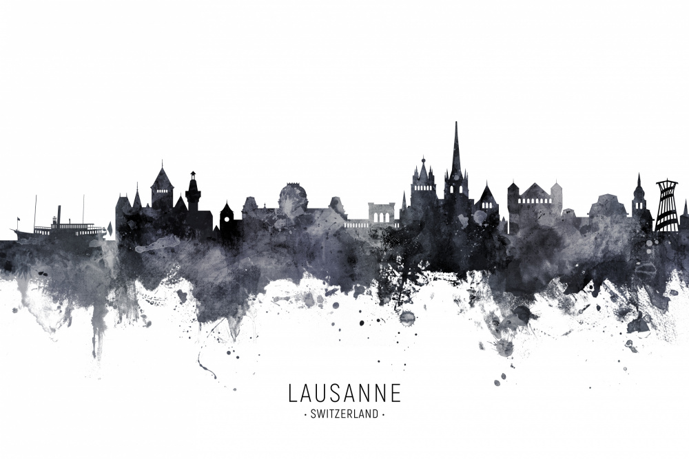 Lausanne Switzerland Skyline von Michael Tompsett