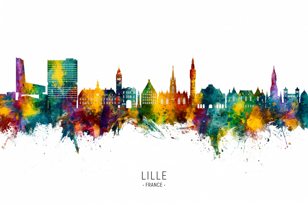 Lille France Skyline von Michael Tompsett