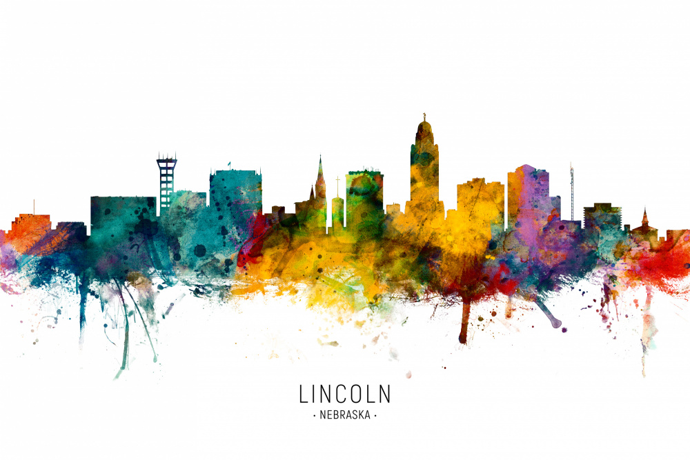 Lincoln Nebraska Skyline von Michael Tompsett