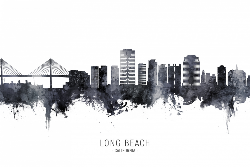 Long Beach California Skyline von Michael Tompsett