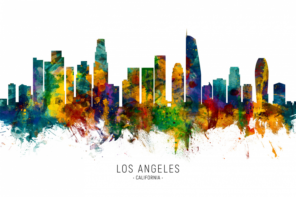 Los Angeles California Skyline von Michael Tompsett