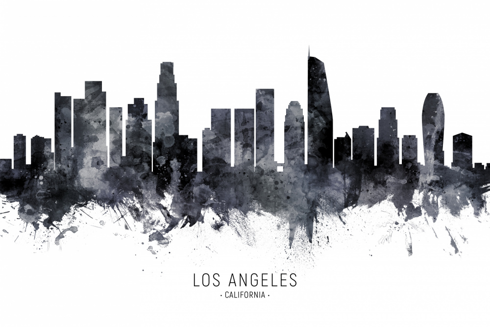 Los Angeles California Skyline von Michael Tompsett