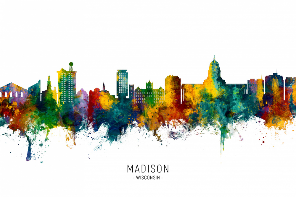 Madison Wisconsin Skyline von Michael Tompsett