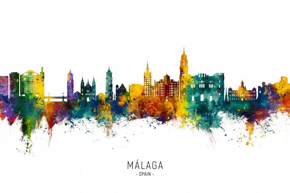 Málaga Spain Skyline von Michael Tompsett