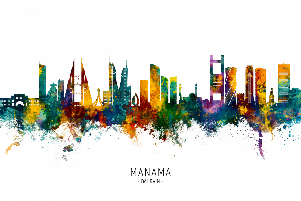 Manama Bahrain Skyline von Michael Tompsett