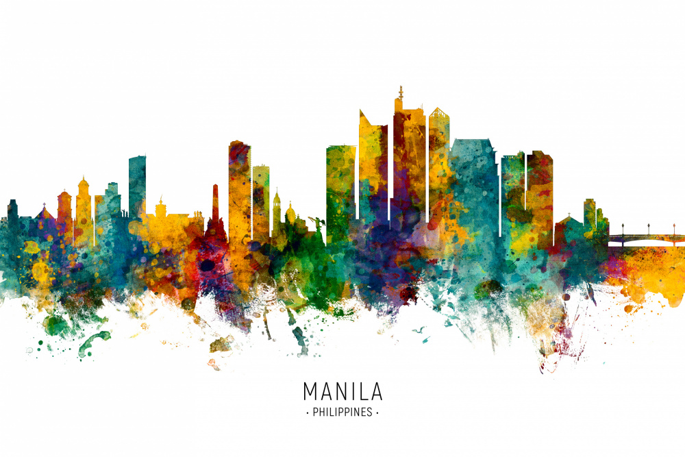 Manila Philippines Skyline von Michael Tompsett