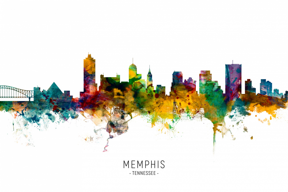 Memphis Tennessee Skyline von Michael Tompsett