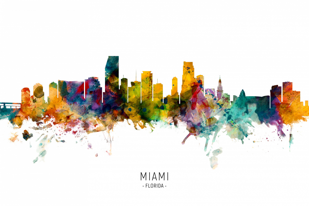 Miami Florida Skyline von Michael Tompsett