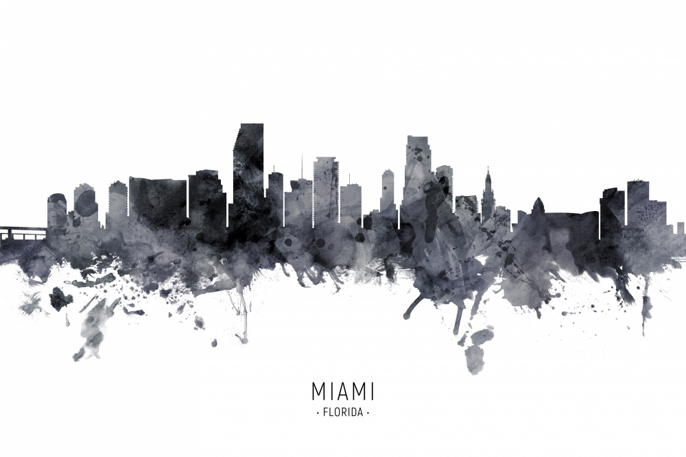 Miami Florida Skyline von Michael Tompsett