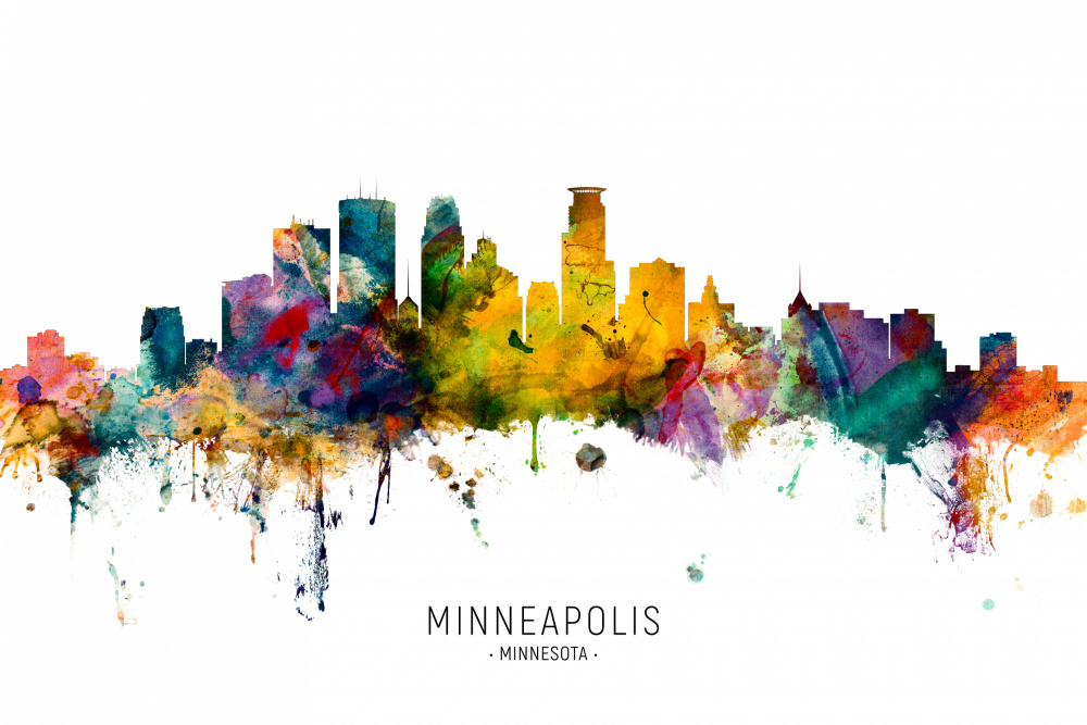 Minneapolis Minnesota Skyline von Michael Tompsett