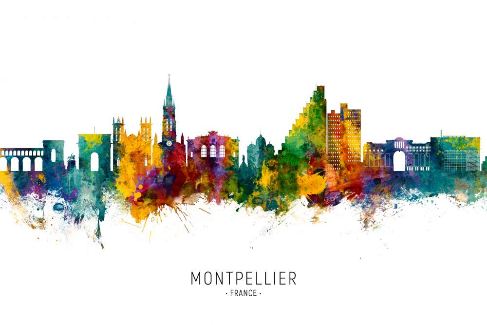 Montpellier France Skyline von Michael Tompsett