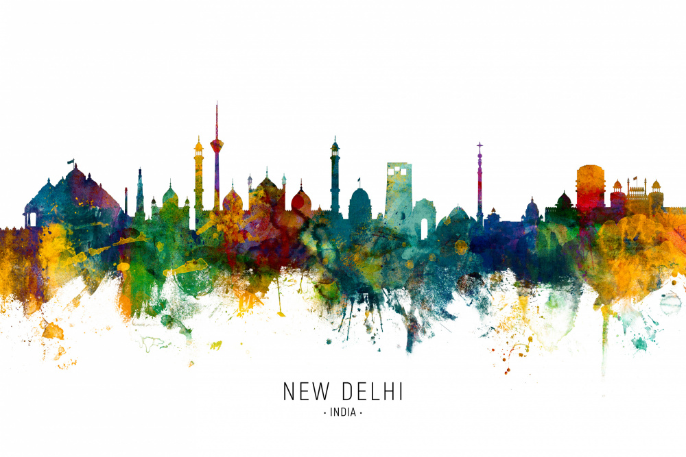 New Delhi India Skyline von Michael Tompsett