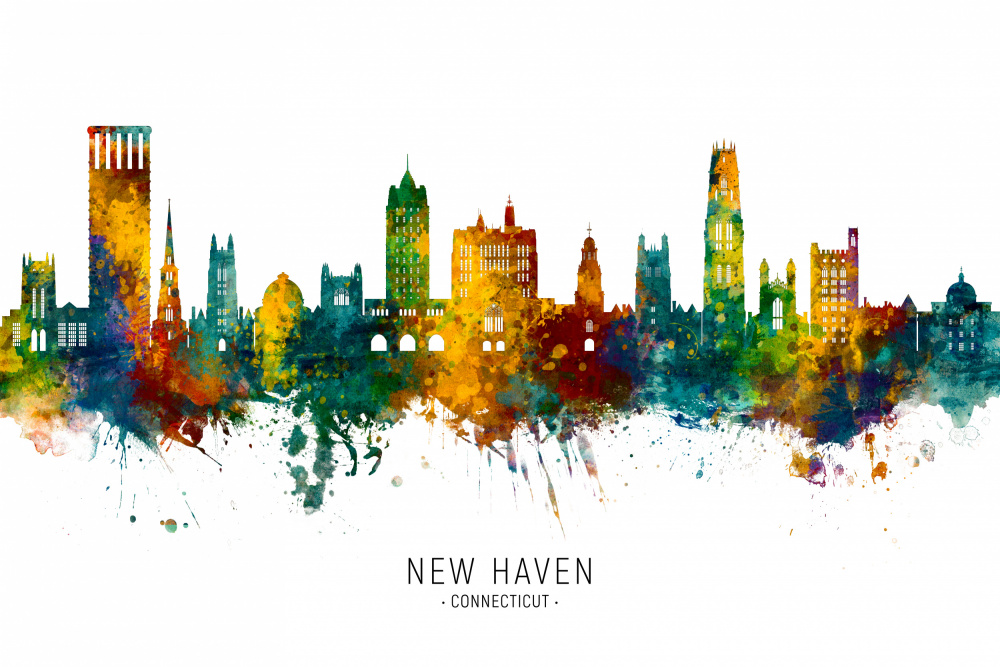 New Haven Connecticut Skyline von Michael Tompsett