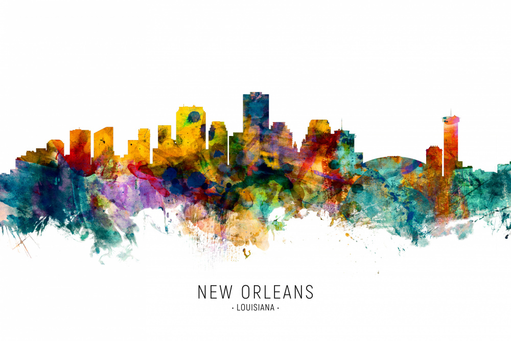 New Orleans Louisiana Skyline von Michael Tompsett