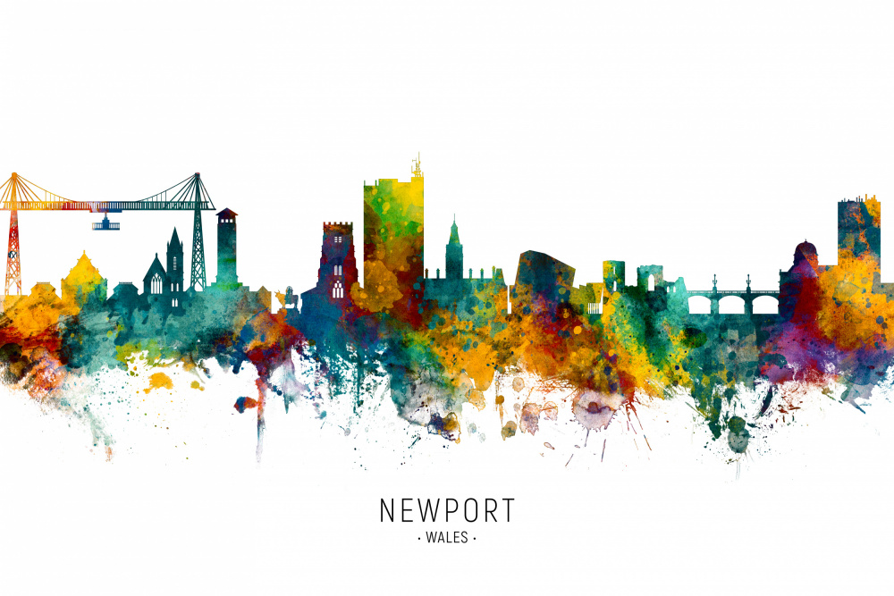 Newport Wales Skyline von Michael Tompsett