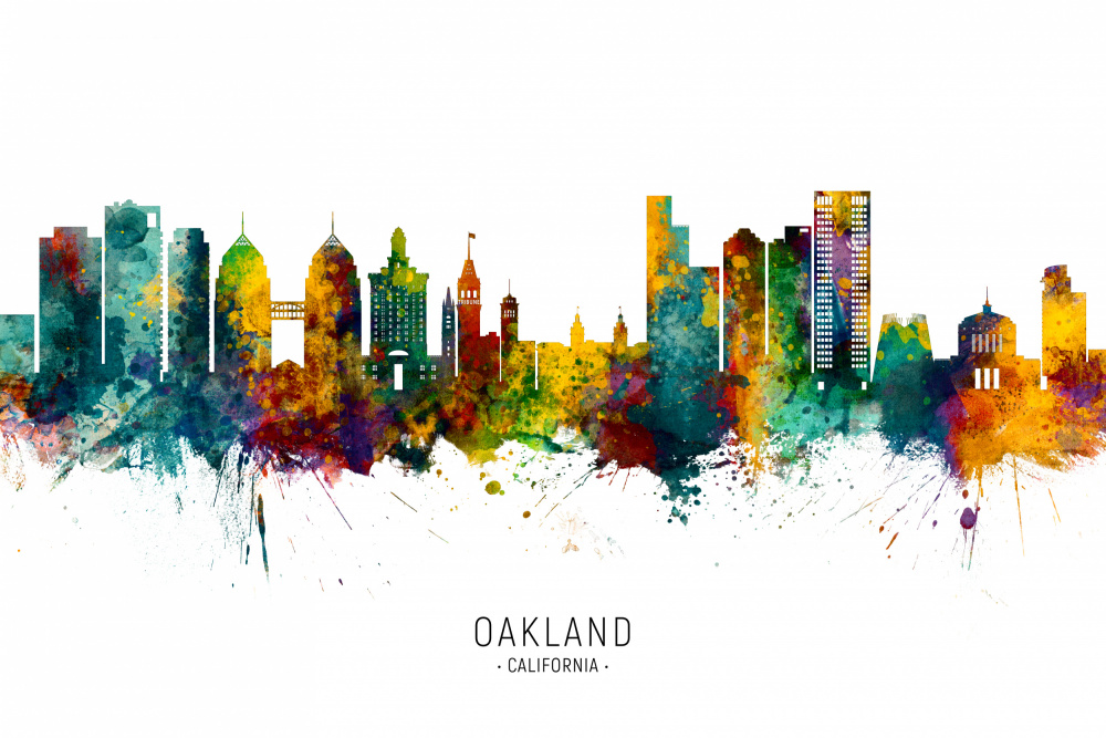 Oakland California Skyline von Michael Tompsett