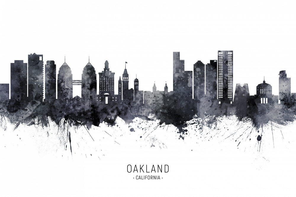 Oakland California Skyline von Michael Tompsett