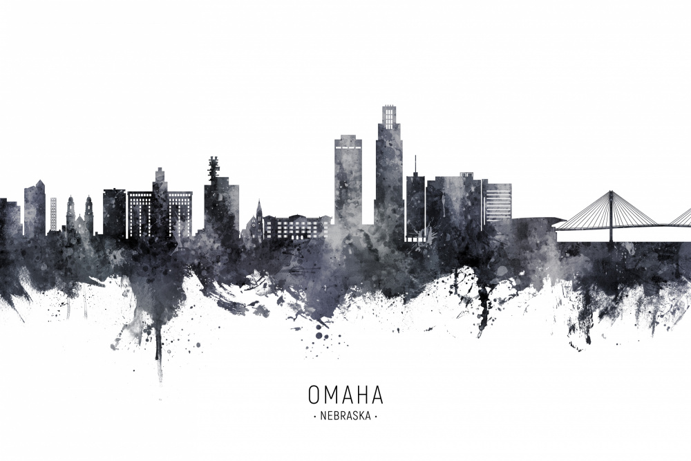 Omaha Nebraska Skyline von Michael Tompsett