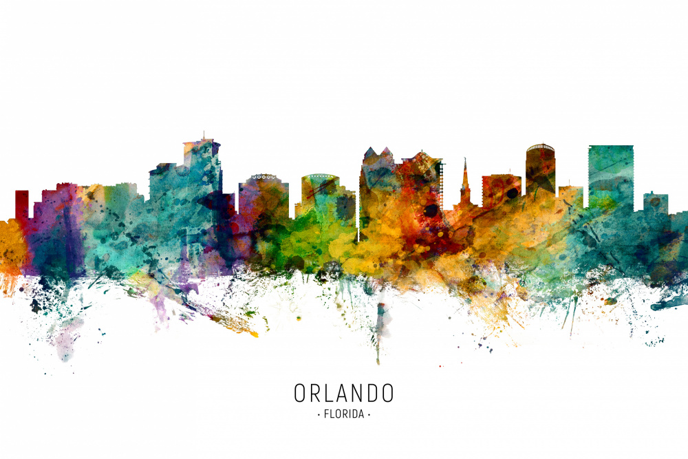 Orlando Florida Skyline von Michael Tompsett