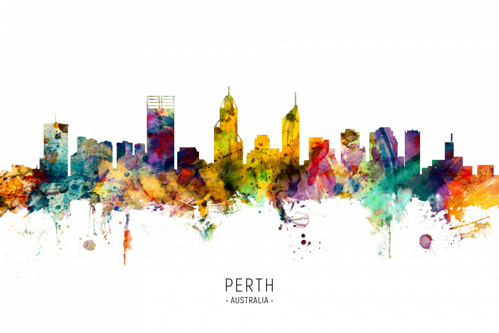 Perth Australia Skyline von Michael Tompsett