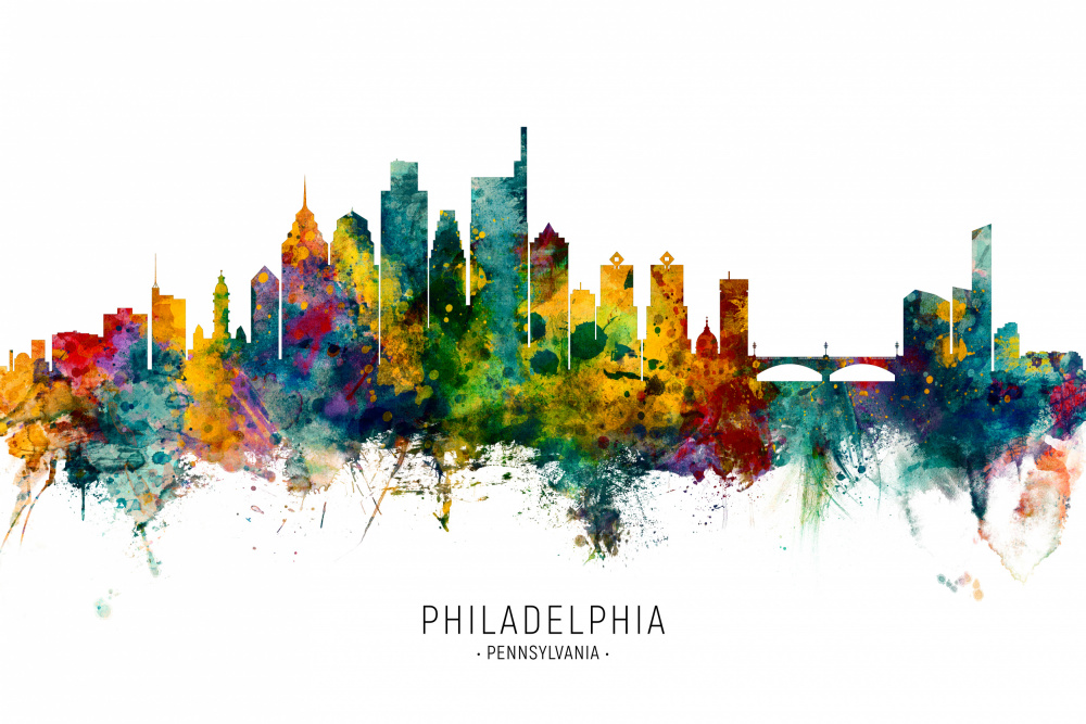 Philadelphia Pennsylvania Skyline von Michael Tompsett