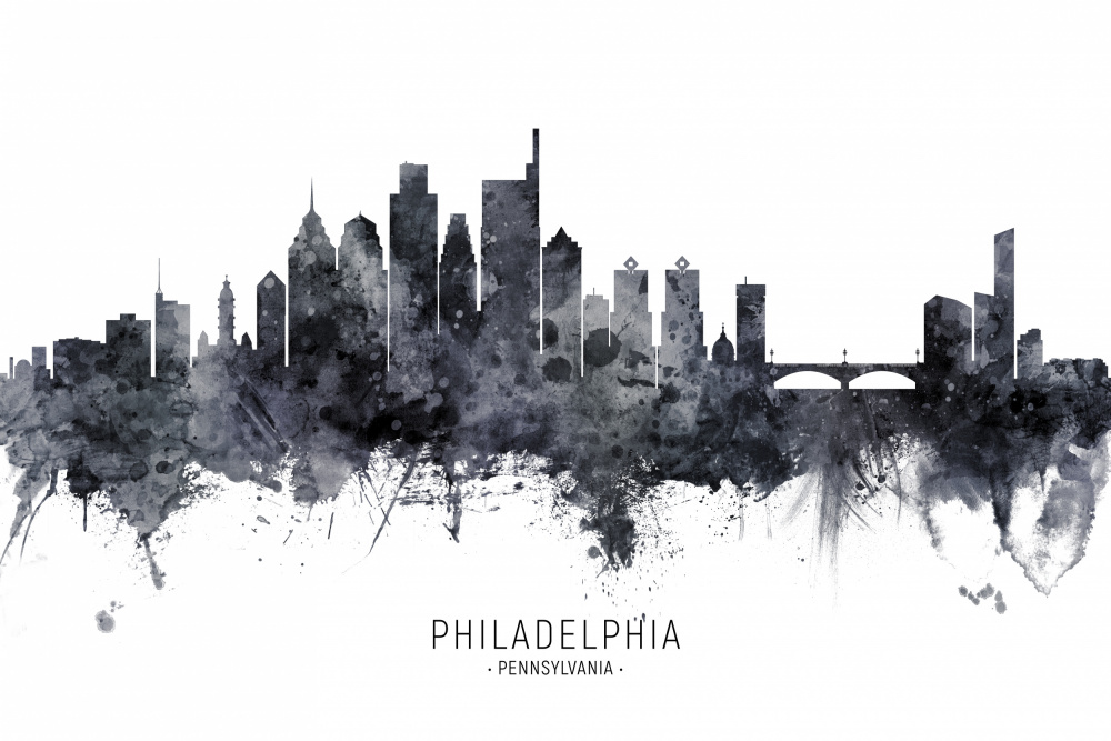 Philadelphia Pennsylvania Skyline von Michael Tompsett