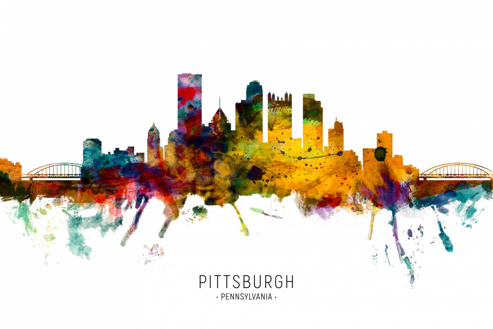 Pittsburgh Pennsylvania Skyline von Michael Tompsett