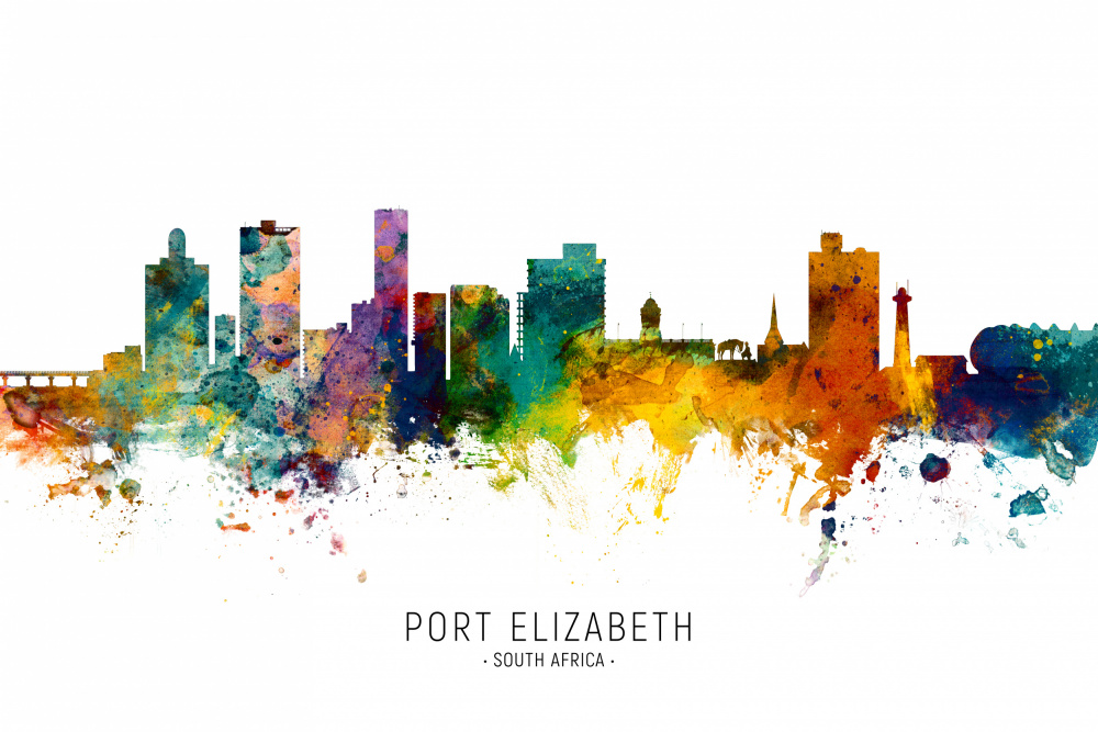 Port Elizabeth South Africa Skyline von Michael Tompsett