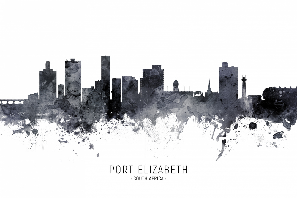 Port Elizabeth South Africa Skyline von Michael Tompsett