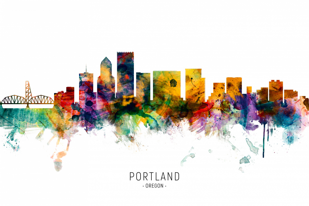 Portland Oregon Skyline von Michael Tompsett