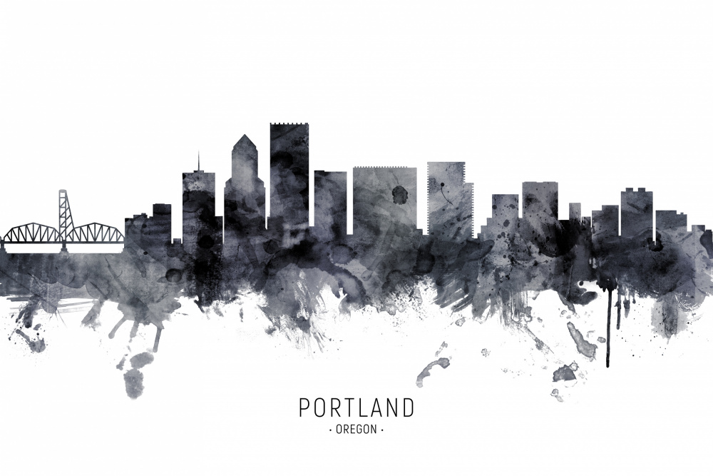 Portland Oregon Skyline von Michael Tompsett